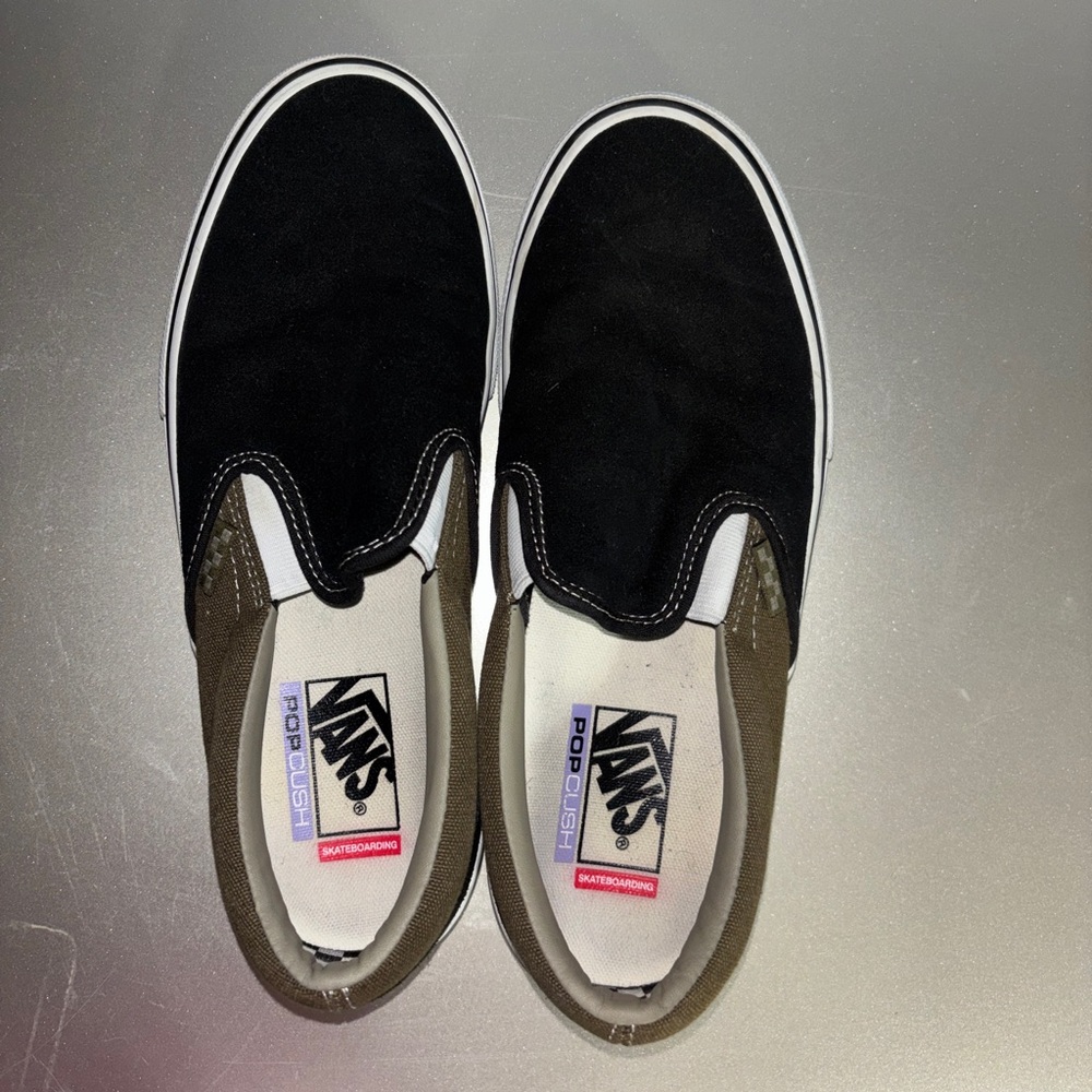 Vans Skate Slip-On "Black/Olive" Sneakers - Picture 6 of 7